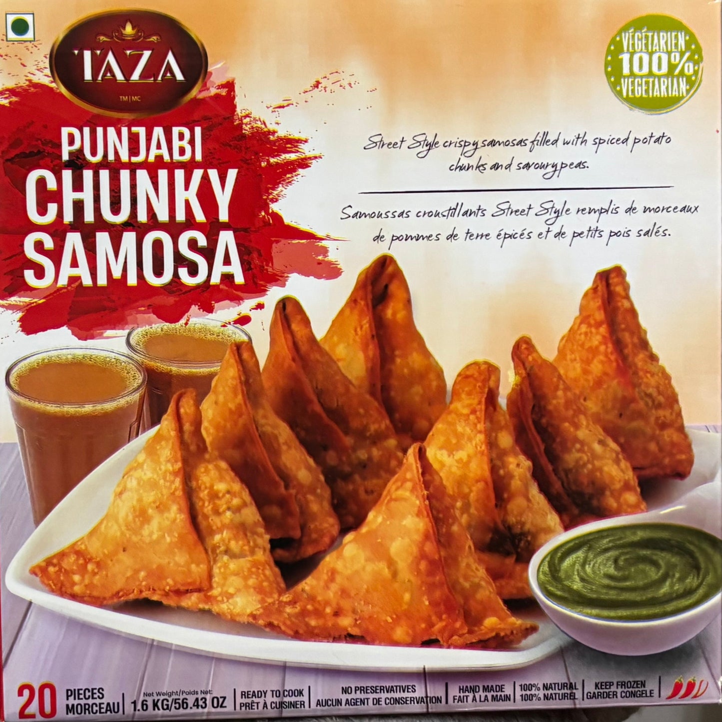 TAZA CHUNKY PUNJABI SAMOSA ( 20 PCs)