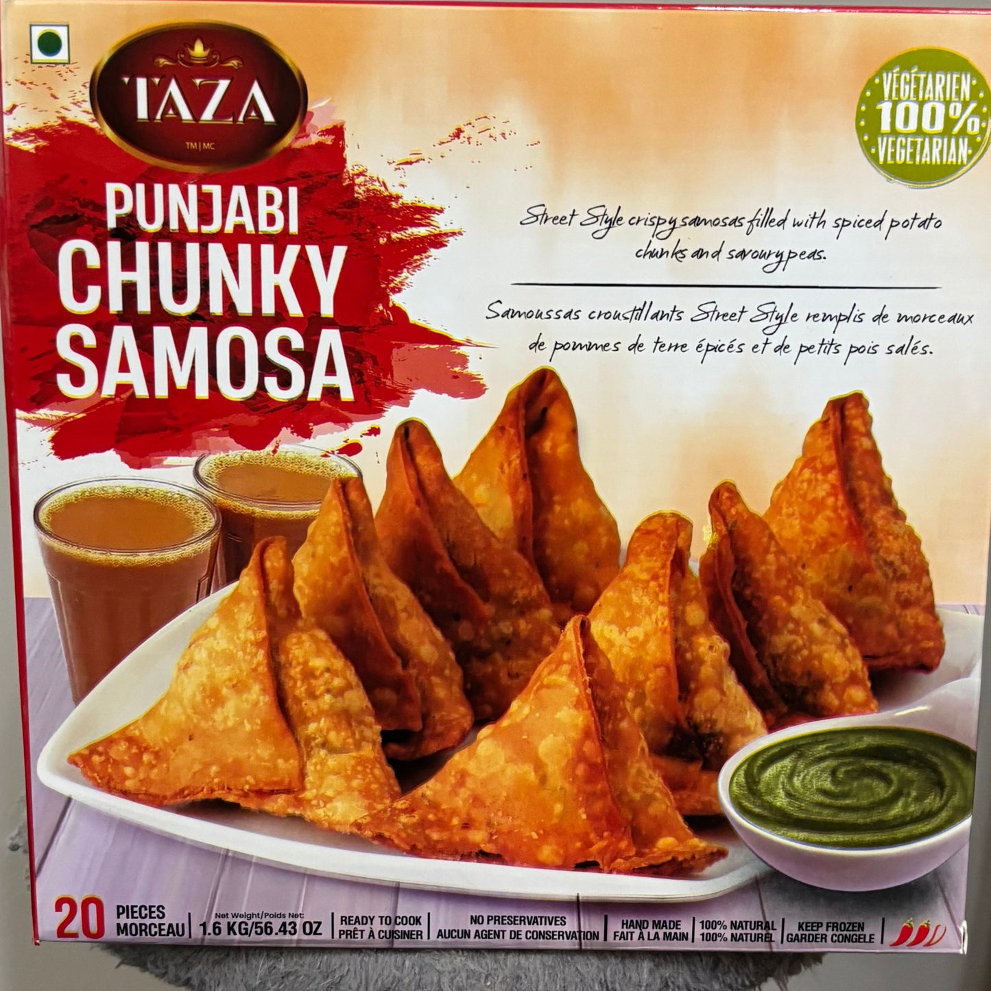 TAZA CHUNKY PUNJABI SAMOSA ( 20 PCs)